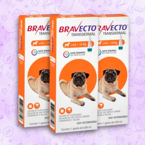 Bravecto - Raças de 4,5Kg a 10Kg - Comprimidos Mastigaveis